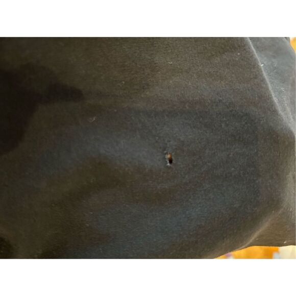 Theory black cotton spandex blend 3/4 sleeve conch embellished top medium A4 - Picture 8 of 9